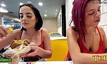 A tetovált angyal Duda pimentinha és más új lányok szexre készülnek egy McDonalds-boltban